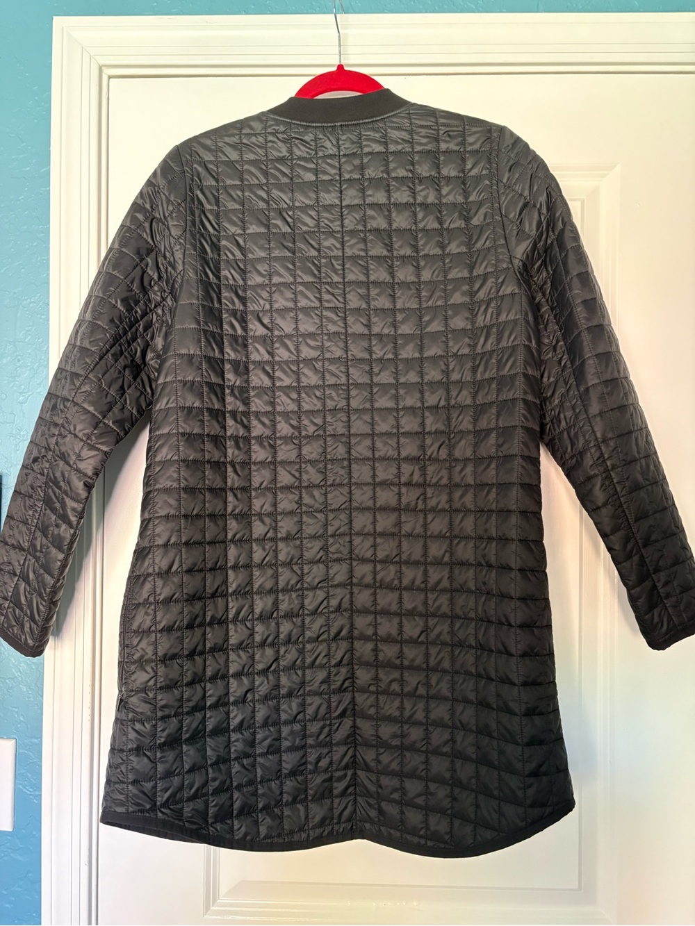 Athleta Quilted Longline Black Puffer Coat - Picture 3 of 7